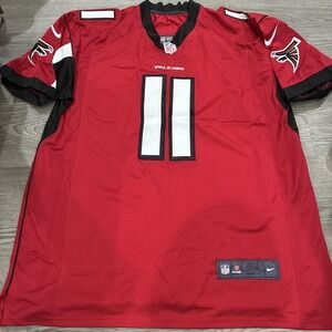 Mens Jullo Jones #11 Atlanta Falcons Nfl Football Shirt Jersey Red Size 2XL (52)